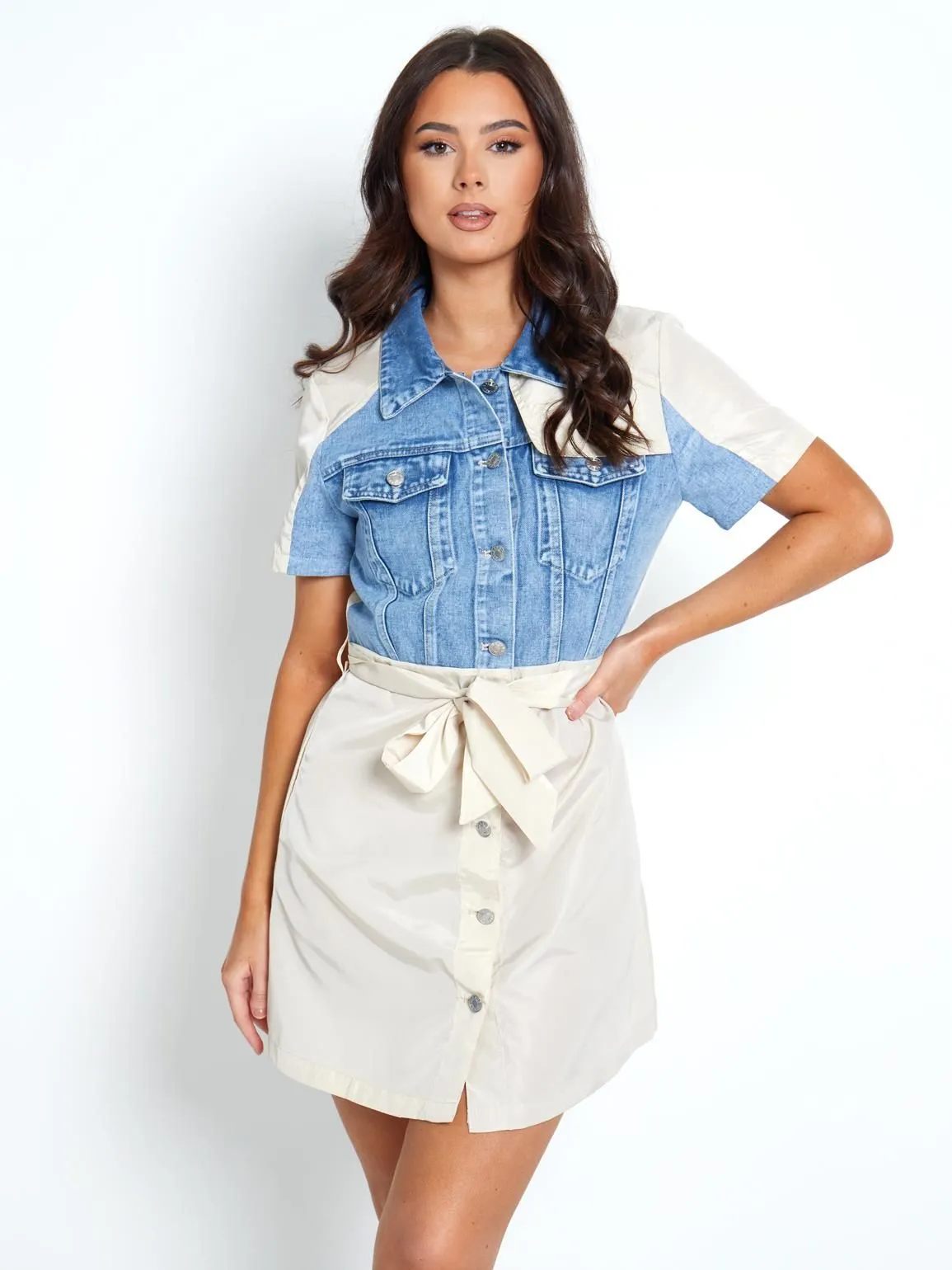 Two Tone Denim Dress, UK Sizes 8 to 14