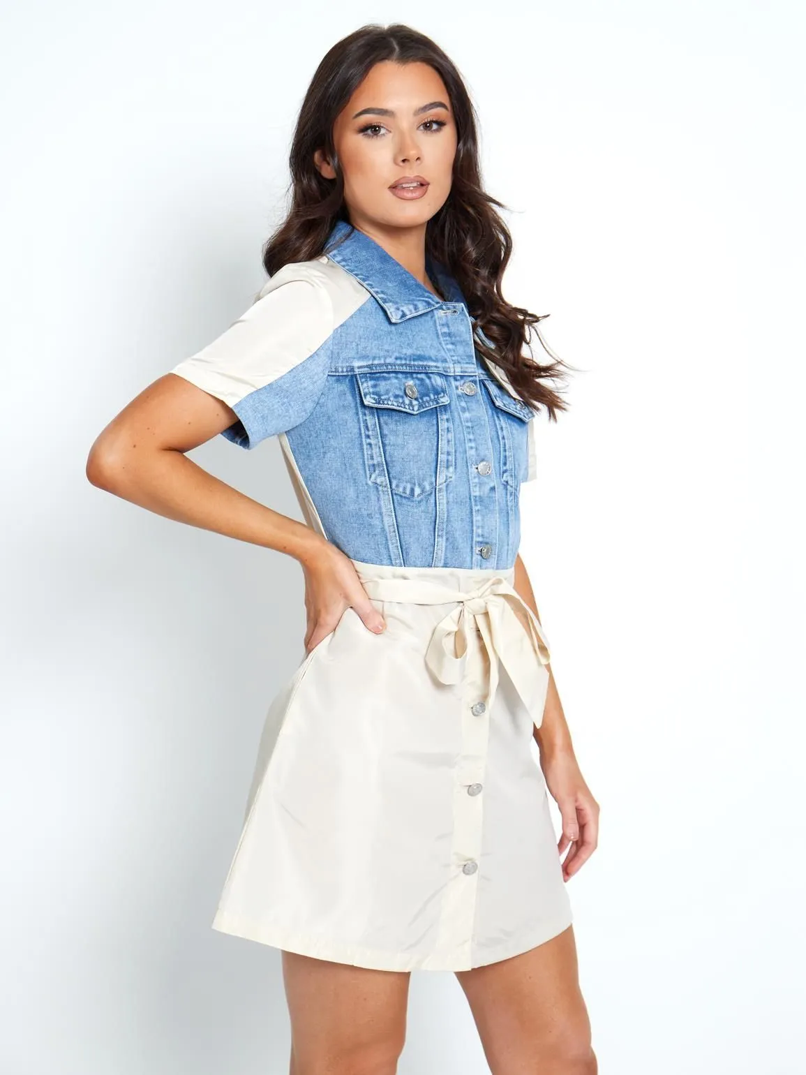 Two Tone Denim Dress, UK Sizes 8 to 14