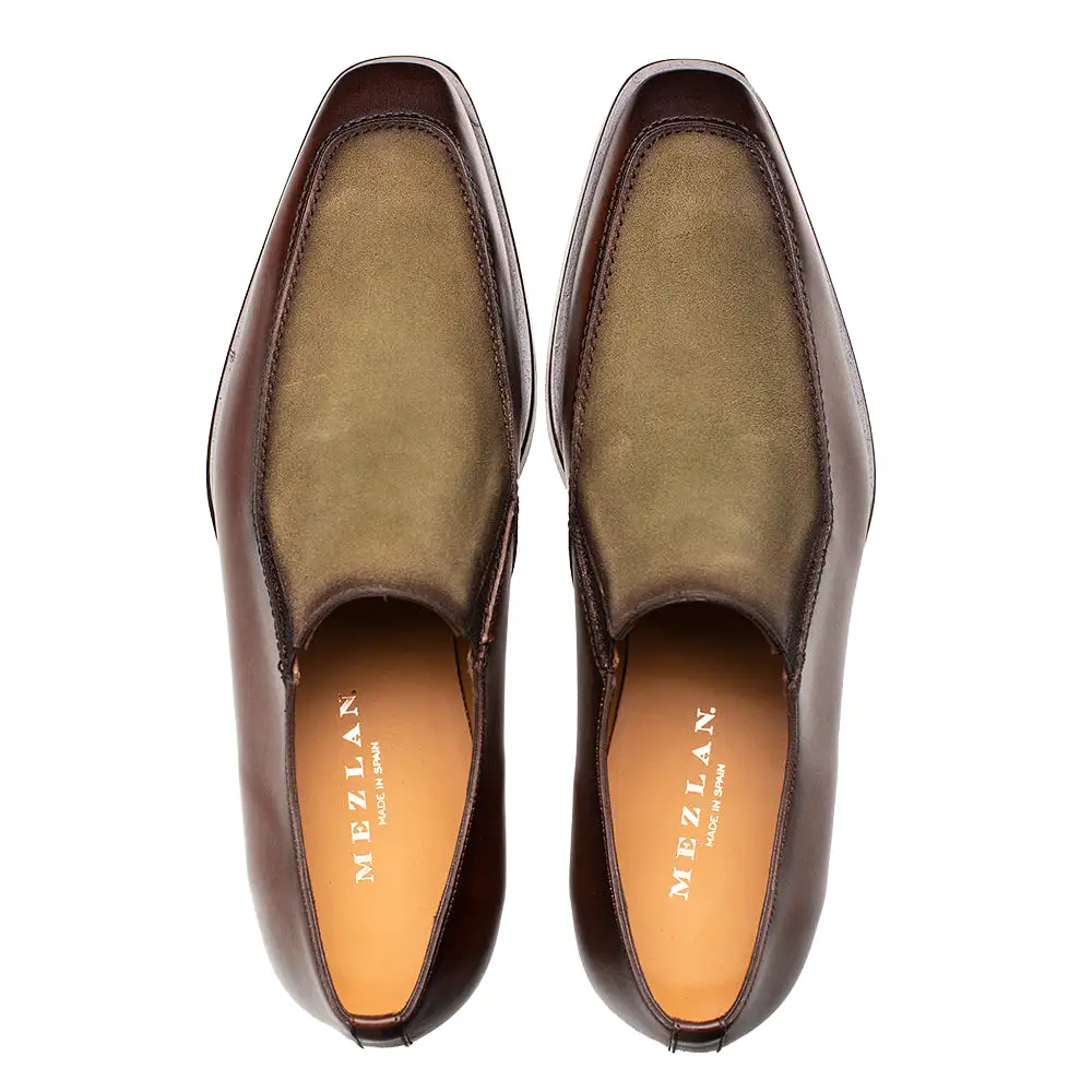 Two-Tone Suede/Leather Slip On