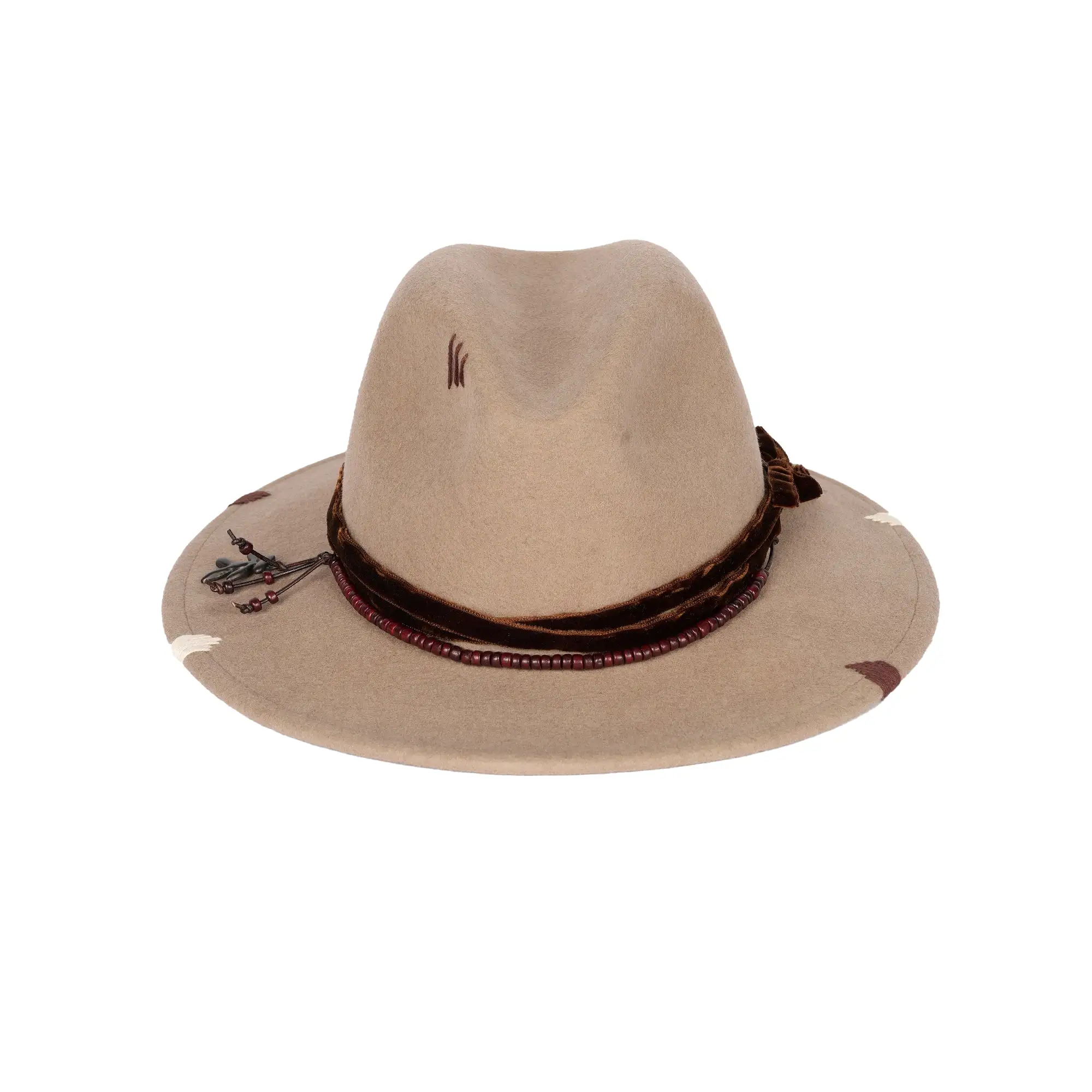 Velvet Hat Wool Beige