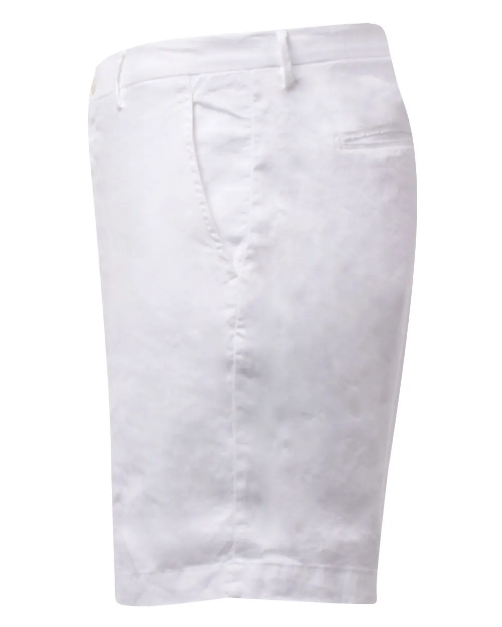 White Lined Bermuda Shorts