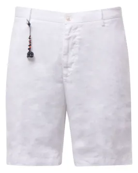 White Lined Bermuda Shorts