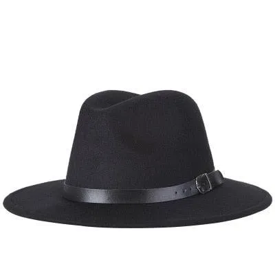 Wool Blend Fedora Jazz Hat - Casual Outdoor Cap for Men and Women