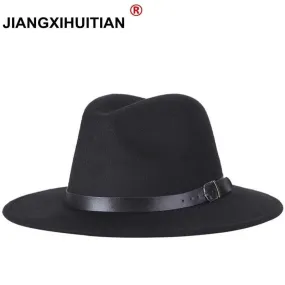 Wool Blend Fedora Jazz Hat - Casual Outdoor Cap for Men and Women